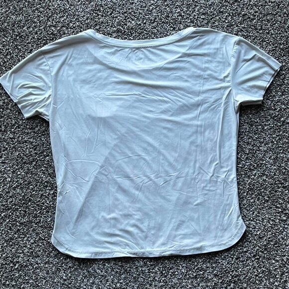 Vuori Shirt Mens Large White Curved Hem Atheltic Yoga Short Sleeve Tshirt - Picture 3 of 6